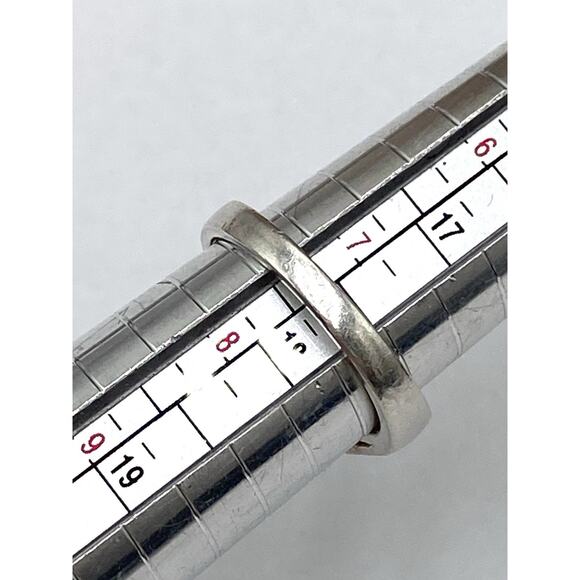 925 NV Ring Sterling Silver Ruby Cubic Zirconium Size 7.5 - Picture 7 of 12